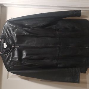 Leather blazer